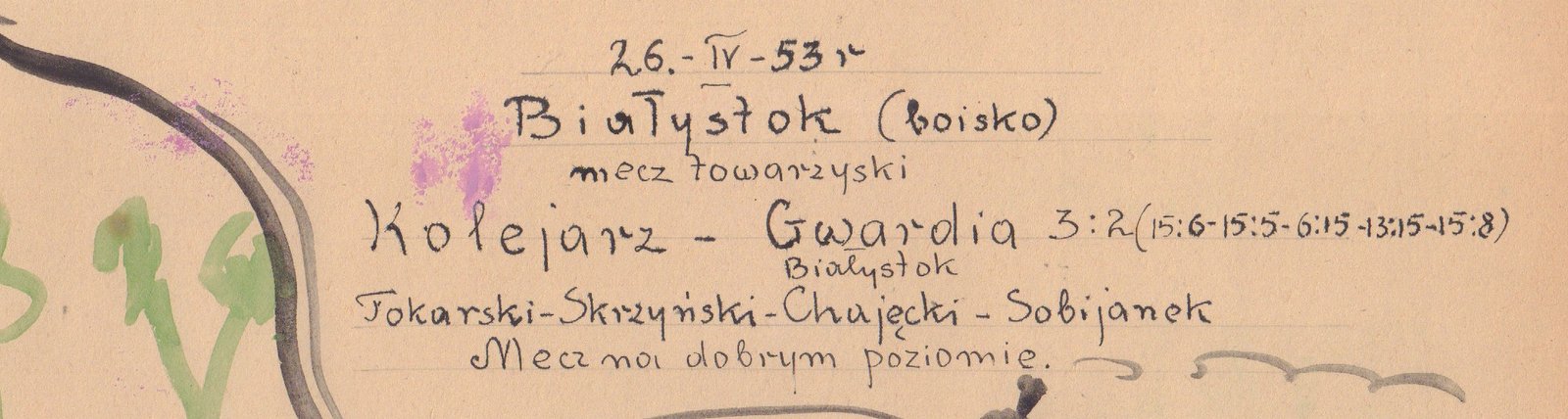 Kolejarz Wołomin – Gwardia Białystok 3:2